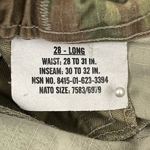 Military Combat Trousers Womens Size 28X30 Pants Green Camouflage Straight Leg - Picture 2 of 16